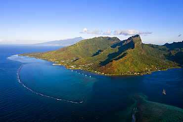 Aerial View of Cook's Bay, Moorea, French Polynesia