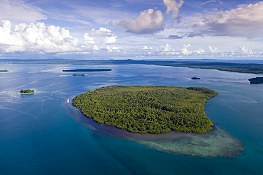 Aerial View of Islands of Balgai Bay, New Ireland, Papua New Guinea