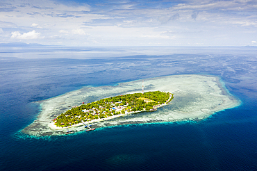 Aerial View of Arborek Island, Raja Ampat, West Papua, Indonesia