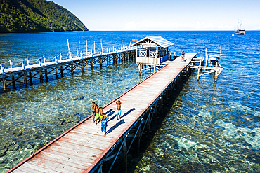 Jetty of Sauwandarek Village, Raja Ampat, West Papua, Indonesia