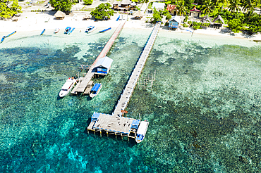 Jetty of Sauwandarek Village, Raja Ampat, West Papua, Indonesia