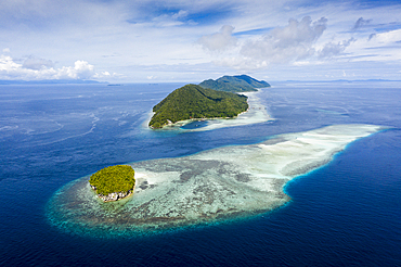 Aerial View of Cape Kri and Koh Island, Raja Ampat, West Papua, Indonesia