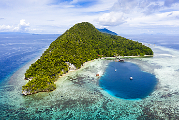 Aerial View of Cape Kri, Raja Ampat, West Papua, Indonesia