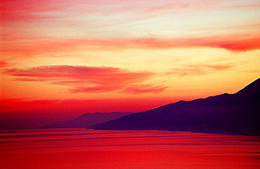 Coastal scenic of Istria, dawn, Croatia, Istria, Mediterranean Sea