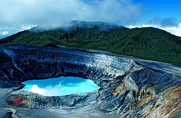 Crater of the Poas Volcano, Costa Rica, South america, Cocos Island, South america, Latin america