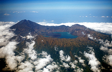 Rinjani Volcano, Arial view, Indonesia, Lombok, Lesser Sunda Islands