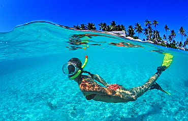 Snorkeling before Resort, Indonesia, Wakatobi Dive Resort, Sulawesi, Indian Ocean, Bandasea