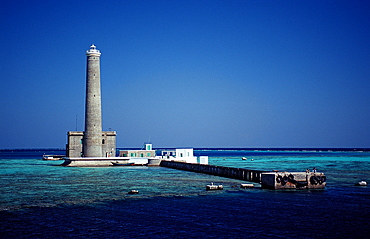 Sanganeb lighthouse, Sanganeb Reef, Sudan, Red Sea, Africa