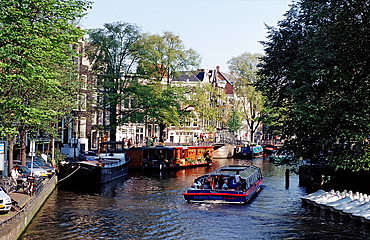 Canal boat ride, Amsterdam, The Netherlands (Holland), Europe