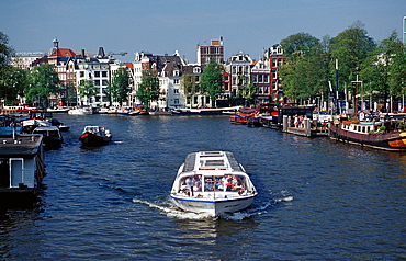 Canal boat ride, Amsterdam, The Netherlands (Holland), Europe