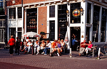 Open air cafe, Amsterdam, The Netherlands (Holland), Europe