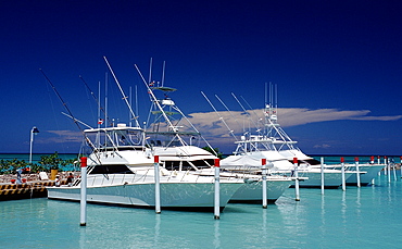 Big game fishing boats, Punta Cana, Dominican Republic, West Indies, Caribbean, Central America