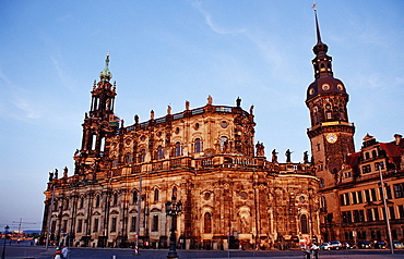 Hofkirche, Hausmannsturm and Schloss, Germany, Dresden