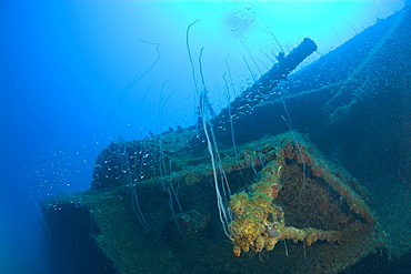 12-inch Gun of USS Arkansas Battleship, Marshall Islands, Bikini Atoll, Micronesia, Pacific Ocean