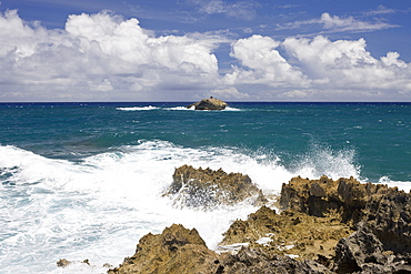 Rocks at Kahuku Makahoa Point, Oahu, Pacific Ocean, Hawaii, USA