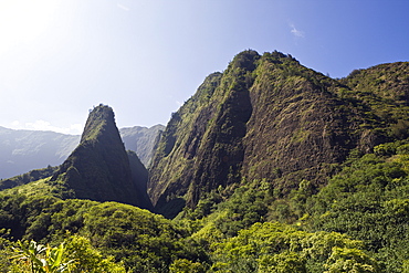 Iao Needle at Kepaniwai County Park,  Iao Valley, Maui, Hawaii, USA