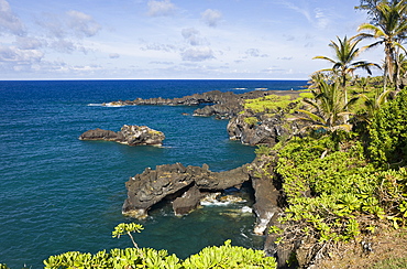 View at Waianapanapa State Park on Road to Hana, Maui, Hawaii, USA