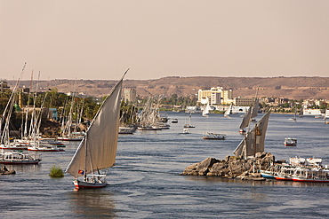 Felucca on Nile River, Aswan, Egypt