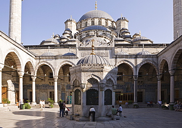 Fontain at Yard of New Mosque Yeni Cami, Istanbul, Turkey