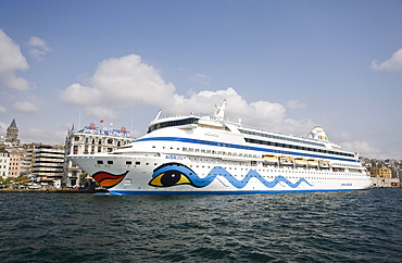 Cruise Liner at Harbour of Istanbul, Istanbul, Turkey