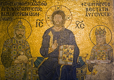 Empress Zoe Mosaic at Hagia Sophia, Istanbul, Turkey