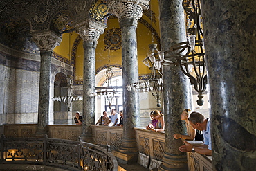 Upper Gallery of Hagia Sophia, Istanbul, Turkey