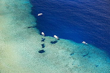 Aerial View of Divespot Blue Hole, Micronesia, Palau