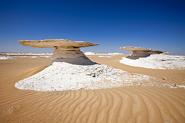 Formations of Lime Stone in White Desert National Park, Libyan Desert, Egypt