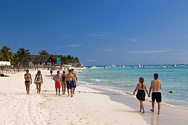 Beach Playa del Carmen, Riviera Maya, Yucatan Peninsula, Caribbean Sea, Mexico