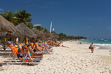 Beach Playa del Carmen, Riviera Maya, Yucatan Peninsula, Caribbean Sea, Mexico