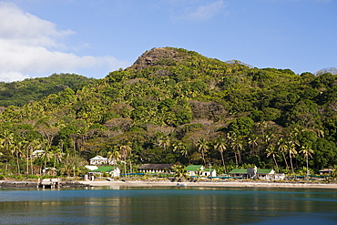 Village on Makogai Island, Lomaviti, Fiji, Pacific