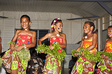 Natives perform Kava Ceremony, Makogai, Lomaviti, Fiji, Pacific