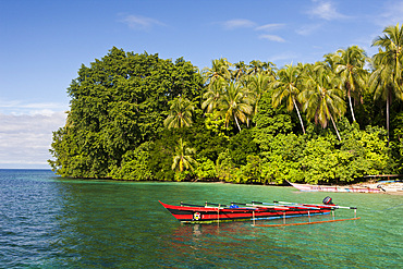 Lagoon of Ahe Island in Cenderawasih Bay, West Papua, Indonesia, Southeast Asia, Asia