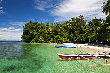 Lagoon of Ahe Island in Cenderawasih Bay, West Papua, Indonesia, Southeast Asia, Asia