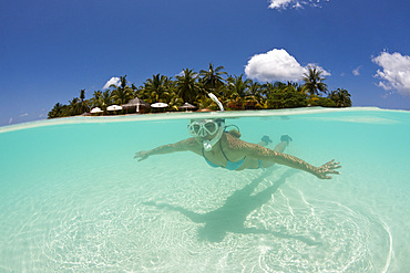 Snorkeling at Kurumba Island, North Male Atoll, Maldives, Indian Ocean, Asia