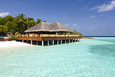 Beach Bar of Eriyadu Island, North Male Atoll, Maldives