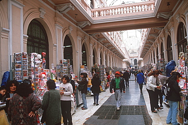 The Correo Central or Central Post Office in a handsome neo-classical building now a shopping mall for stamps and postcards, Lima, Peru