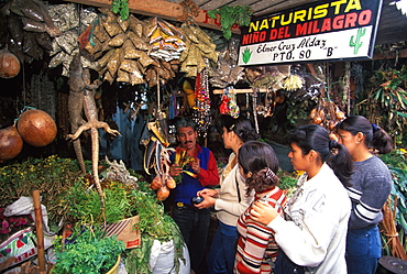 The Mercado de Brujos or Witchcraft Market is one of the largest in S America with many choices of herbal medicines, potions & charms, Chiclayo, North Coast, Peru