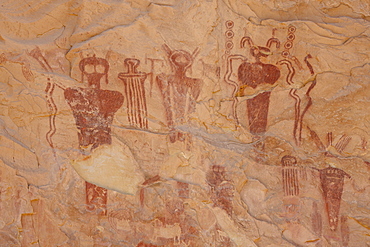 Barrier Style pictographs, Sego Canyon, Utah, United States of America, North America