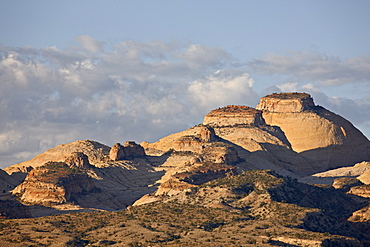 Sandstone domes and clouds, Capitol Reef National Park, Utah, United States of America, North America