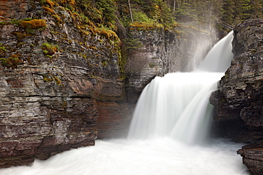 St. Mary Falls, Glacier National Park, Montana, United States of America, North America