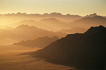 Dawn ridges, near Namib Naukluft Park, Namibia, Africa