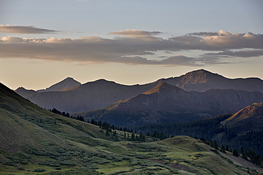 Dawn near Stony Pass, Rio Grande National Forest; Colorado, United States of America, North America