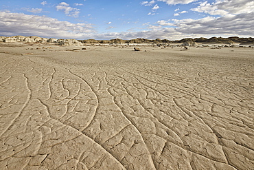 Cracked ground, Bisti Wilderness, New Mexico, United States of America, North America