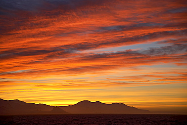 Red clouds at sunset, Antarctic Peninsula, Antarctica, Polar Regions