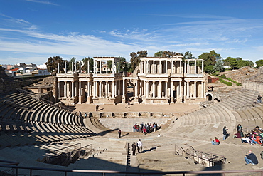 Roman Theater, Merida, UNESCO World Heritage Site, Badajoz, Extremadura, Spain, Europe 