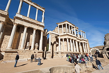 Roman Theater, Merida, UNESCO World Heritage Site, Badajoz, Extremadura, Spain, Europe