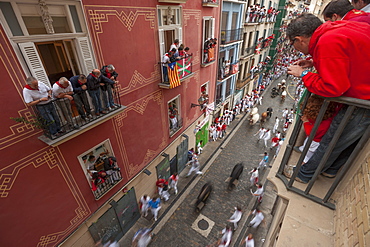 Running of the Bulls, Festival of San Fermin, Pamplona, Navarra, Spain, Europe