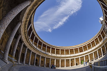 Palace of Charles V, Alhambra, UNESCO World Heritage Site, Granada, Province of Granada, Andalusia, Spain, Europe