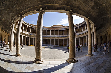 Palace of Charles V, Alhambra, UNESCO World Heritage Site, Granada, Province of Granada, Andalusia, Spain, Europe